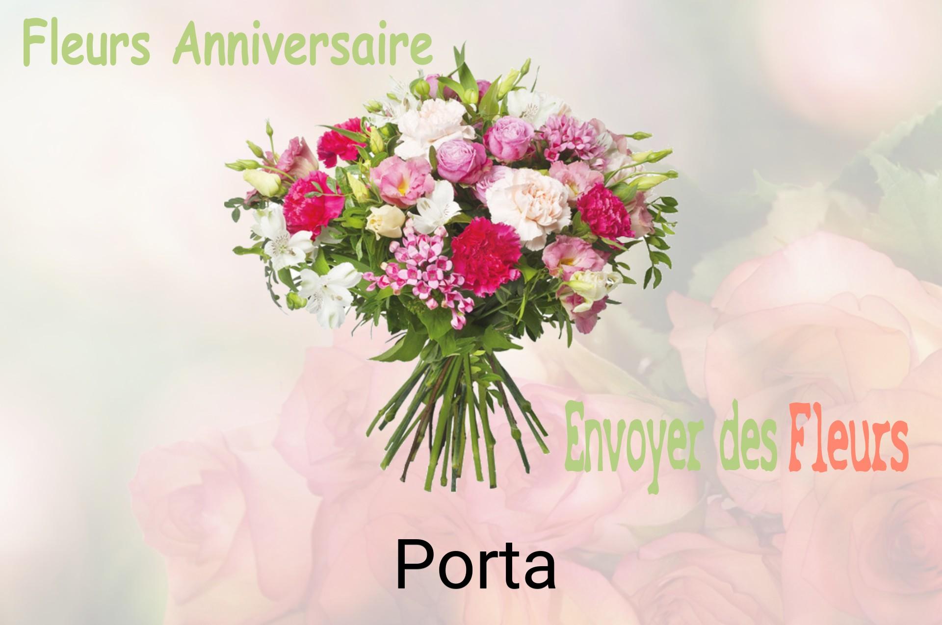 Bouquet de fleurs d’anniversaire livré à Porta