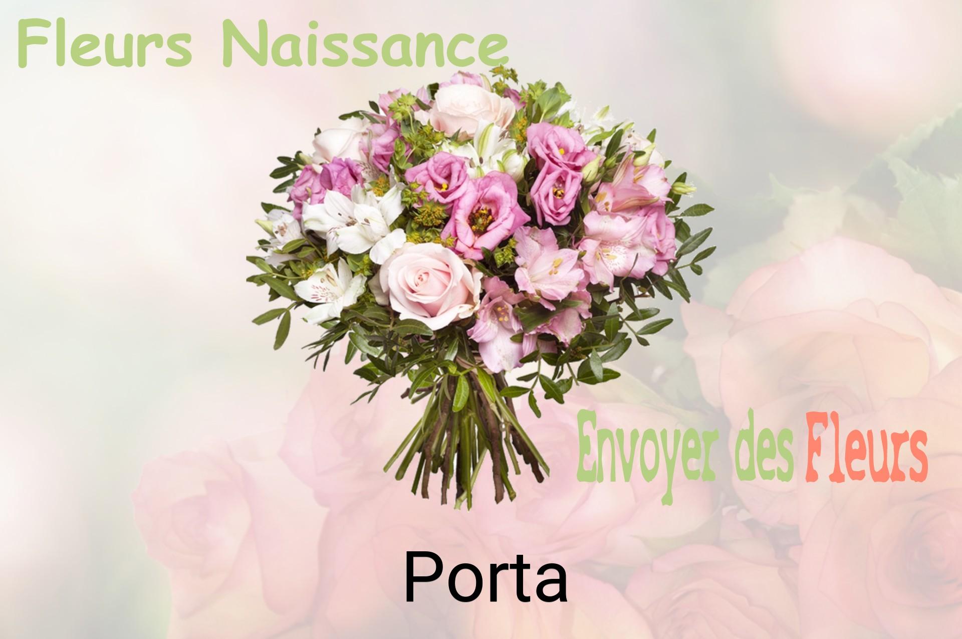 Bouquet de fleurs de naissance livré à Porta